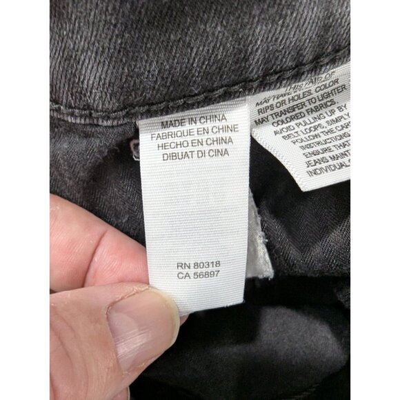 Lucky Brand Jeans Womens Size 8 Black Brooke Skinny Destressed Tapered - Picture 15 of 16